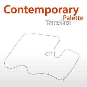 Contemporary artist palette template to make your own