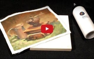 mounting a painting to board