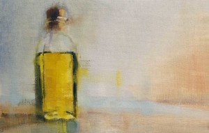Bottle Painting Still Life of Olive Oil