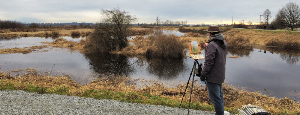 pitt meadows by Renato 01 adjusted michael king plein air painting in pitt meadows